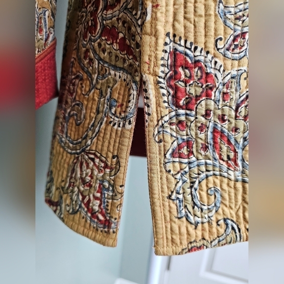 Sam Hilu Vintage Mandarin Quilted Floral Jacket, XS - Picture 5 of 11